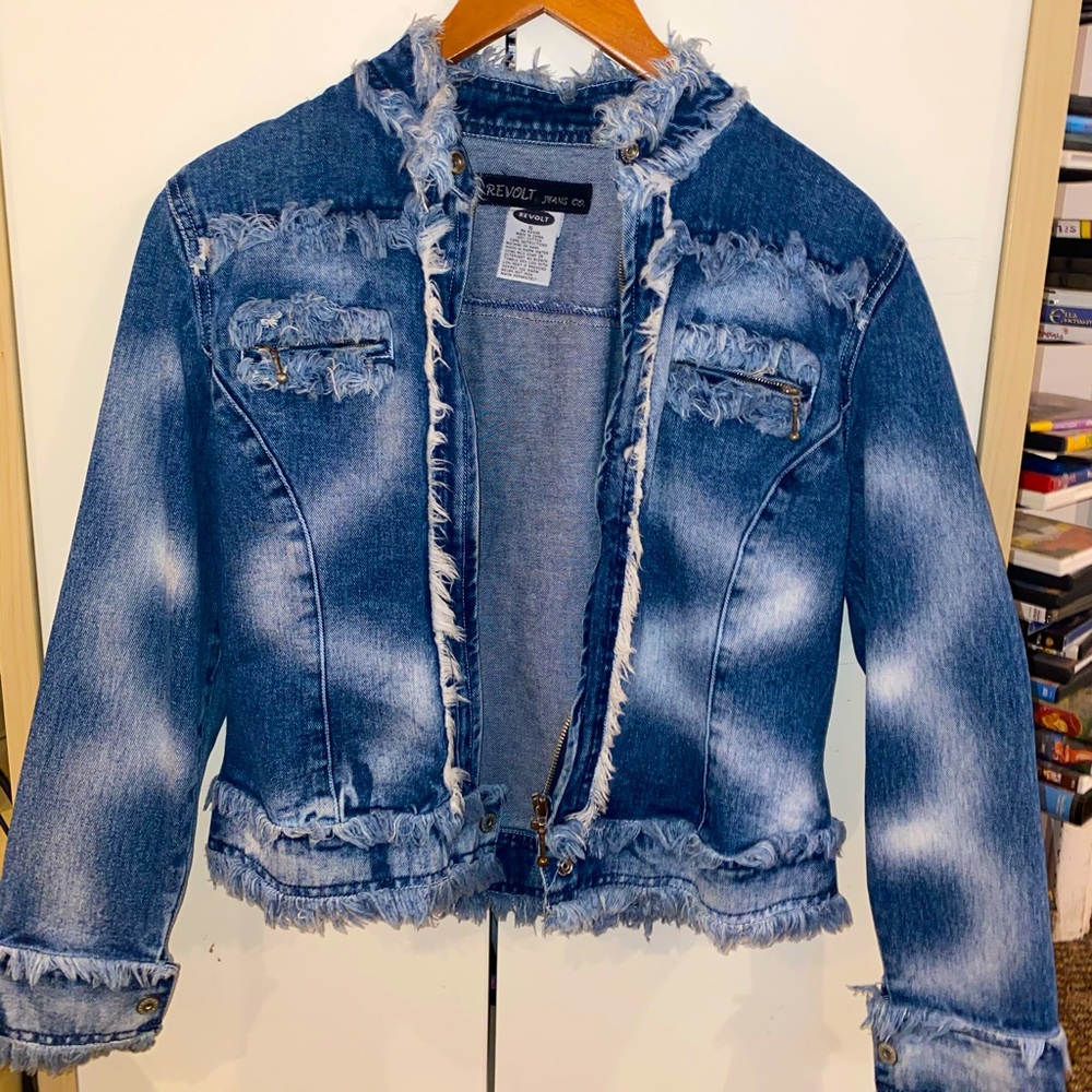 Denim Fringe/multi-wash Jacket